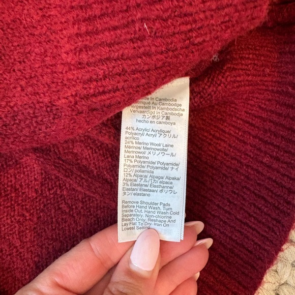 J.crew burgundy sweater jacket - Picture 6 of 7